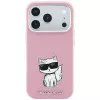 Karl Lagerfeld - Smooth Leather Choupette Sketch MagSafe (KLHMP18X6PWCIKDP) - iPhone 18 Pro Max / iPhone 17 Pro Max - Pink