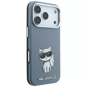   Karl Lagerfeld - Smooth Leather Choupette Sketch MagSafe (KLHMP18X6PWCIKDB) - iPhone 18 Pro Max / iPhone 17 Pro Max - Light Blue