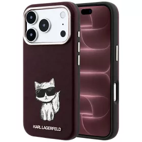   Karl Lagerfeld - Smooth Leather Choupette Sketch MagSafe (KLHMP18X6PWCIKDR) - iPhone 18 Pro Max / iPhone 17 Pro Max - Burgundy