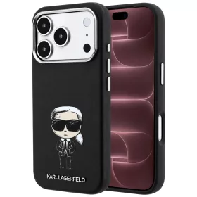   Karl Lagerfeld - Smooth Leather Ikonik Sketch MagSafe (KLHMP18X6PWKIKDK) - iPhone 18 Pro Max / iPhone 17 Pro Max - Black
