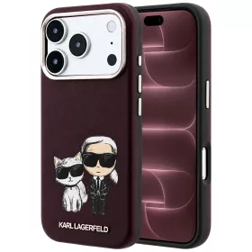   Karl Lagerfeld - Smooth Leather KC Bodies Sketch MagSafe (KLHMP18X6PWKCIDR) - iPhone 18 Pro Max / iPhone 17 Pro Max - Burgundy