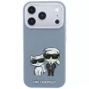 Karl Lagerfeld - Smooth Leather KC Bodies Sketch MagSafe (KLHMP18X6PWKCIDB) - iPhone 18 Pro Max / iPhone 17 Pro Max - Light Blue