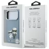 Karl Lagerfeld - Smooth Leather KC Bodies Sketch MagSafe (KLHMP18X6PWKCIDB) - iPhone 18 Pro Max / iPhone 17 Pro Max - Light Blue