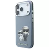 Karl Lagerfeld - Smooth Leather KC Bodies Sketch MagSafe (KLHMP18L6PWKCIDB) - iPhone 18 Pro / iPhone 17 Pro - Light Blue