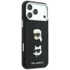 Karl Lagerfeld - Saffiano with K&C Heads Pins and Logo (KLHCP18XPSWFDHPK) - iPhone 18 Pro Max / iPhone 17 Pro Max - Black