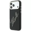 Karl Lagerfeld - Smooth Leather Big Resin Signature Logo (KLHCP18X6PFCKSRK) - iPhone 18 Pro Max / iPhone 17 Pro Max - Black