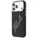 Karl Lagerfeld - Smooth Leather Big Resin Signature Logo (KLHCP18X6PFCKSRK) - iPhone 18 Pro Max / iPhone 17 Pro Max - Black