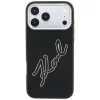 Karl Lagerfeld - Smooth Leather Big Resin Signature Logo (KLHCP18X6PFCKSRK) - iPhone 18 Pro Max / iPhone 17 Pro Max - Black