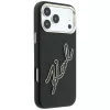 Karl Lagerfeld - Smooth Leather Big Resin Signature Logo (KLHCP18X6PFCKSRK) - iPhone 18 Pro Max / iPhone 17 Pro Max - Black
