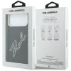 Karl Lagerfeld - Smooth Leather Big Resin Signature Logo (KLHCP18X6PFCKSRK) - iPhone 18 Pro Max / iPhone 17 Pro Max - Black