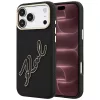 Karl Lagerfeld - Smooth Leather Big Resin Signature Logo (KLHCP18X6PFCKSRK) - iPhone 18 Pro Max / iPhone 17 Pro Max - Black
