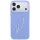 Karl Lagerfeld - Smooth Leather Big Resin Signature Logo (KLHCP18X6PFCKSRB) - iPhone 18 Pro Max / iPhone 17 Pro Max - Light Blue