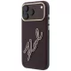 Karl Lagerfeld - Smooth Leather Big Resin Signature Logo (KLHCP18X6PFCKSRR) - iPhone 18 Pro Max / iPhone 17 Pro Max - Burgundy