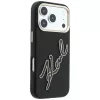 Karl Lagerfeld - Smooth Leather Big Resin Signature Logo (KLHCP18L6PFCKSRK) - iPhone 18 Pro / iPhone 17 Pro - Black