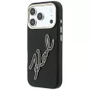 Karl Lagerfeld - Smooth Leather Big Resin Signature Logo (KLHCP18L6PFCKSRK) - iPhone 18 Pro / iPhone 17 Pro - Black
