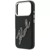 Karl Lagerfeld - Smooth Leather Big Resin Signature Logo (KLHCP18L6PFCKSRK) - iPhone 18 Pro / iPhone 17 Pro - Black