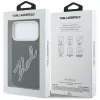 Karl Lagerfeld - Smooth Leather Big Resin Signature Logo (KLHCP18L6PFCKSRK) - iPhone 18 Pro / iPhone 17 Pro - Black