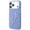 Karl Lagerfeld - Smooth Leather Big Resin Signature Logo (KLHCP18L6PFCKSRB) - iPhone 18 Pro / iPhone 17 Pro - Light Blue
