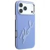 Karl Lagerfeld - Smooth Leather Big Resin Signature Logo (KLHCP18L6PFCKSRB) - iPhone 18 Pro / iPhone 17 Pro - Light Blue