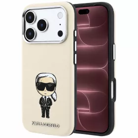   Karl Lagerfeld - Smooth Leather Ikonik Sketch MagSafe (KLHMP18X6PWKIKDE) - iPhone 18 Pro Max / iPhone 17 Pro Max - Beige