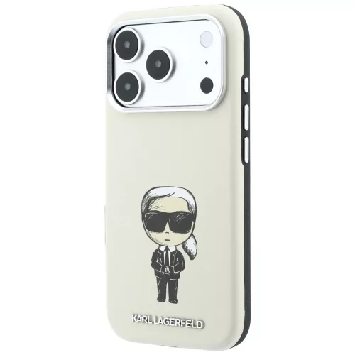 Karl Lagerfeld - Smooth Leather Ikonik Sketch MagSafe (KLHMP18X6PWKIKDE) - iPhone 18 Pro Max / iPhone 17 Pro Max - Beige