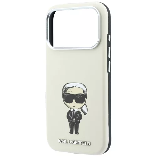 Karl Lagerfeld - Smooth Leather Ikonik Sketch MagSafe (KLHMP18X6PWKIKDE) - iPhone 18 Pro Max / iPhone 17 Pro Max - Beige