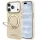 Guess - Grained Leather Ring Stand 360 Classic Logo MagSafe (GUHMP18L6PSGRSCLE) - iPhone 18 Pro / iPhone 17 Pro - Beige