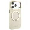 Guess - Grained Leather Ring Stand 360 Classic Logo MagSafe (GUHMP18L6PSGRSCLE) - iPhone 18 Pro / iPhone 17 Pro - Beige