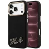 Karl Lagerfeld - Grained Leather Resin Sign Logo MagSafe (KLHMP18X6PWKSRSK) - iPhone 18 Pro Max / iPhone 17 Pro Max - Black