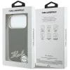Karl Lagerfeld - Grained Leather Resin Sign Logo MagSafe (KLHMP18X6PWKSRSK) - iPhone 18 Pro Max / iPhone 17 Pro Max - Black