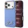 Karl Lagerfeld - Grained Leather Resin Sign Logo MagSafe (KLHMP18X6PWKSRSB) - iPhone 18 Pro Max / iPhone 17 Pro Max - Light Blue