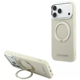   Karl Lagerfeld - Ring Stand 360 Saffiano MagSafe (KLHMP18X6PSARSKME) - iPhone 18 Pro Max / iPhone 17 Pro Max - Beige