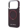 Karl Lagerfeld - Ring Stand 360 Saffiano MagSafe (KLHMP18L6PSARSKMR) - iPhone 18 Pro / iPhone 17 Pro - Burgundy