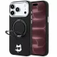 Karl Lagerfeld - Leather Ring Stand 360 C Pin MagSafe (KLHMP18XPSRSCHHK) - iPhone 18 Pro Max / iPhone 17 Pro Max - Black