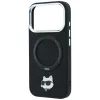 Karl Lagerfeld - Leather Ring Stand 360 C Pin MagSafe (KLHMP18XPSRSCHHK) - iPhone 18 Pro Max / iPhone 17 Pro Max - Black