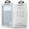 Karl Lagerfeld - Leather Ring Stand 360 KC Pin MagSafe (KLHMP18LPSRSKCHG) - iPhone 18 Pro / iPhone 17 Pro - Grey
