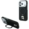 Karl Lagerfeld - Leather Ring Stand 360 K Pin MagSafe (KLHMP18XPSRSKLHK) - iPhone 18 Pro Max / iPhone 17 Pro Max - Black