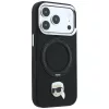 Karl Lagerfeld - Leather Ring Stand 360 K Pin MagSafe (KLHMP18XPSRSKLHK) - iPhone 18 Pro Max / iPhone 17 Pro Max - Black
