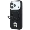 Karl Lagerfeld - Leather Ring Stand 360 K Pin MagSafe (KLHMP18XPSRSKLHK) - iPhone 18 Pro Max / iPhone 17 Pro Max - Black