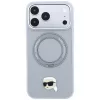 Karl Lagerfeld - Leather Ring Stand 360 K Pin MagSafe (KLHMP18XPSRSKLHG) - iPhone 18 Pro Max / iPhone 17 Pro Max - Grey