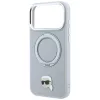 Karl Lagerfeld - Leather Ring Stand 360 K Pin MagSafe (KLHMP18XPSRSKLHG) - iPhone 18 Pro Max / iPhone 17 Pro Max - Grey