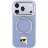 Karl Lagerfeld - Leather Ring Stand 360 K Pin MagSafe (KLHMP18XPSRSKLHB) - iPhone 18 Pro Max / iPhone 17 Pro Max - Light Blue