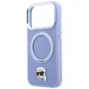 Karl Lagerfeld - Leather Ring Stand 360 K Pin MagSafe (KLHMP18XPSRSKLHB) - iPhone 18 Pro Max / iPhone 17 Pro Max - Light Blue