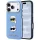 Karl Lagerfeld - Saffiano with K&C Heads Pins and Logo (KLHCP18LPSWFDHPB) - iPhone 18 Pro / iPhone 17 Pro - Light Blue