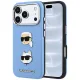 Karl Lagerfeld - Saffiano with K&C Heads Pins and Logo (KLHCP18LPSWFDHPB) - iPhone 18 Pro / iPhone 17 Pro - Light Blue