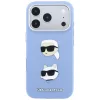 Karl Lagerfeld - Saffiano with K&C Heads Pins and Logo (KLHCP18LPSWFDHPB) - iPhone 18 Pro / iPhone 17 Pro - Light Blue