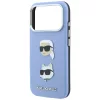 Karl Lagerfeld - Saffiano with K&C Heads Pins and Logo (KLHCP18LPSWFDHPB) - iPhone 18 Pro / iPhone 17 Pro - Light Blue