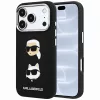 Karl Lagerfeld - Saffiano with K&C Heads Pins and Logo (KLHCP18LPSWFDHPK) - iPhone 18 Pro / iPhone 17 Pro - Black