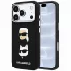 Karl Lagerfeld - Saffiano with K&C Heads Pins and Logo (KLHCP18LPSWFDHPK) - iPhone 18 Pro / iPhone 17 Pro - Black