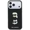 Karl Lagerfeld - Saffiano with K&C Heads Pins and Logo (KLHCP18LPSWFDHPK) - iPhone 18 Pro / iPhone 17 Pro - Black